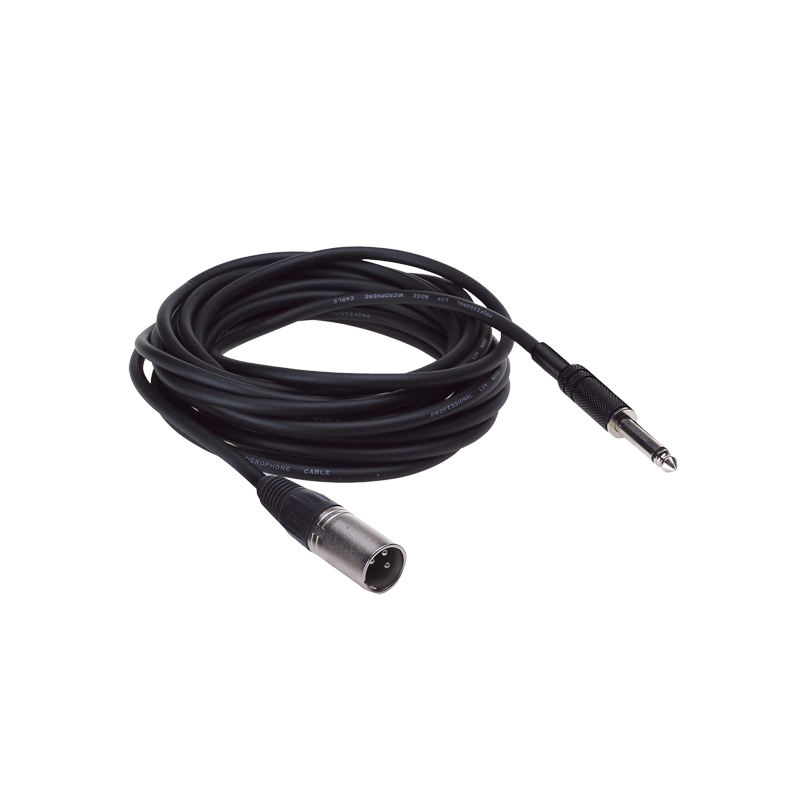 Balance cable XLR male to 6.3 mm jack male. 3m. Black